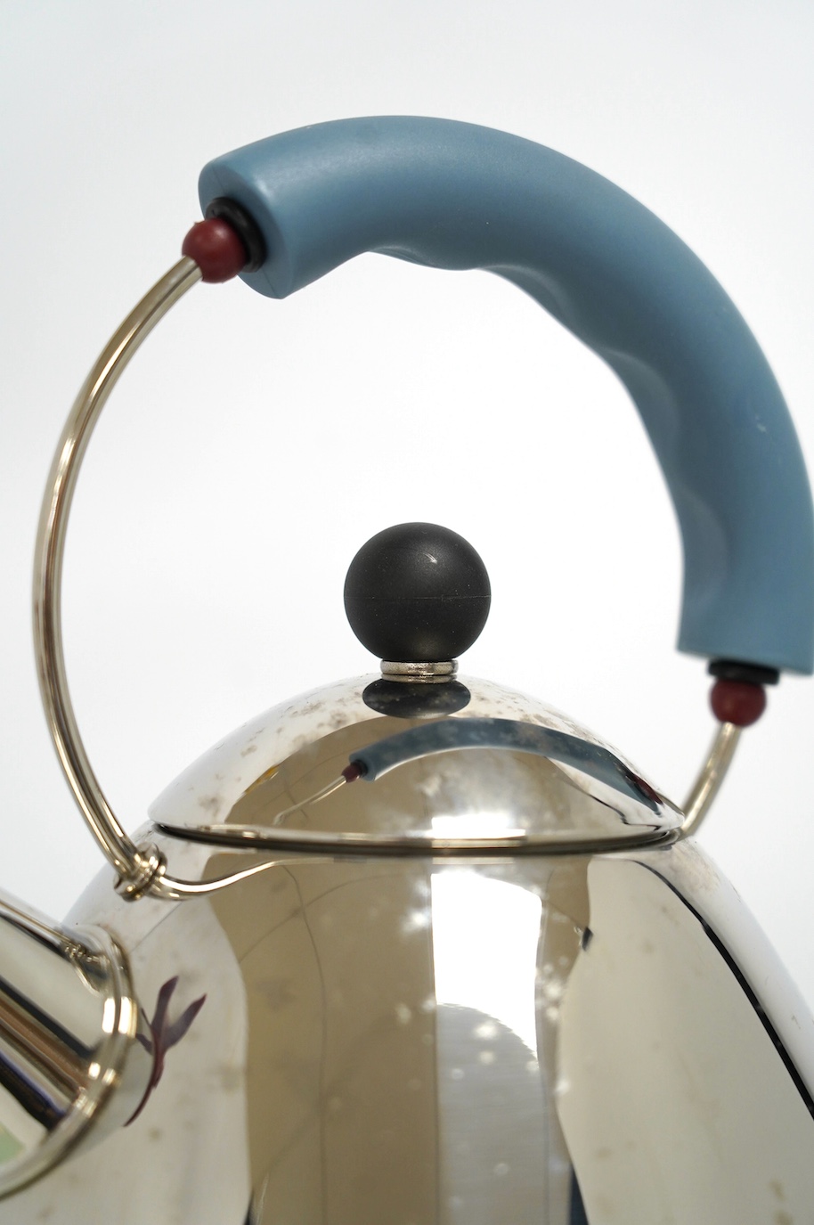 A boxed Alessi Blue Bird kettle, 24cm high. Condition - fair to good